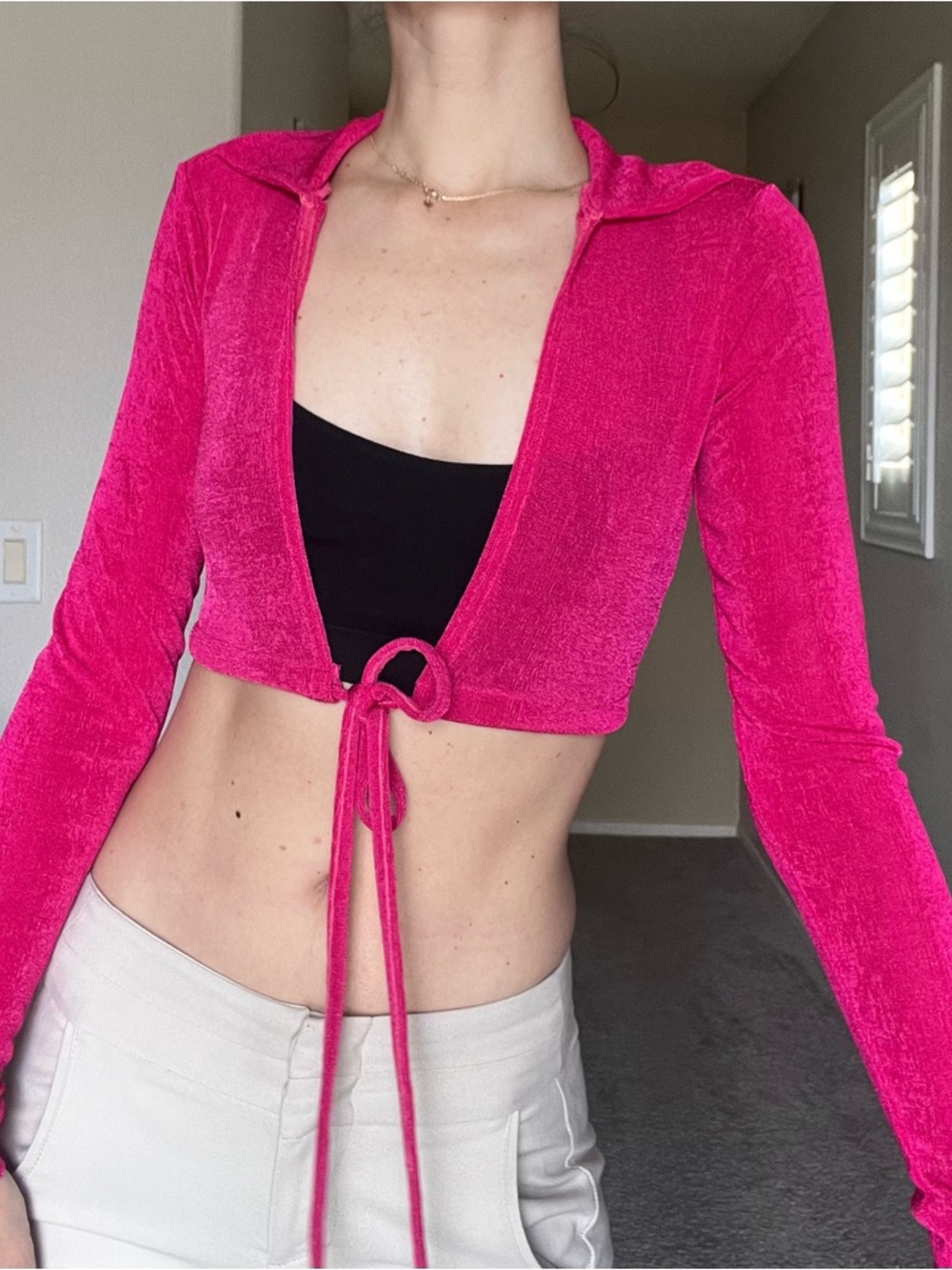 Long sleeve crop top